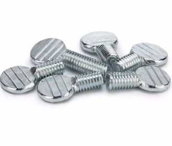 Sekrup Jempol Bahu Knurled Galvanis